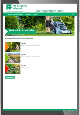 Werk in tuin en landschap Online omgeving