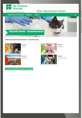 Gezonde dieren Online omgeving docent