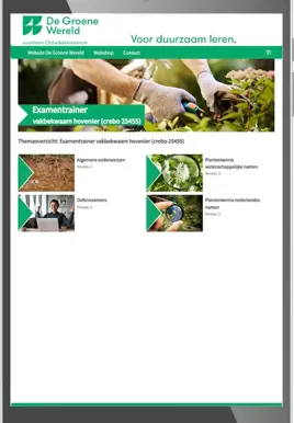 Examentrainer  vakbekwaam hovenier (niveau 3)