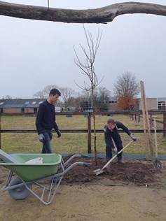 Studenten Groene ruimte in actie