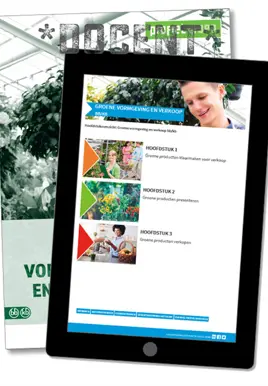 Groene vormgeving en verkoop online omgeving docent incl. werkboek