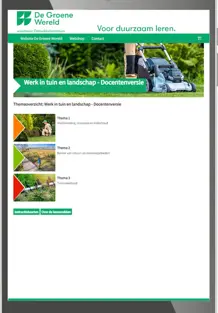 Werk in tuin en landschap Online omgeving docent