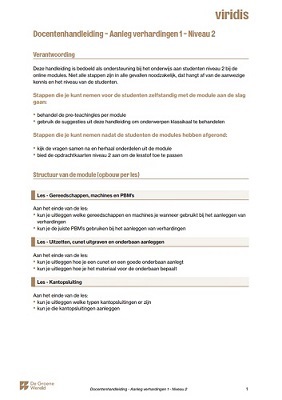 Voorbeeld docentenhandleiding niveau 2