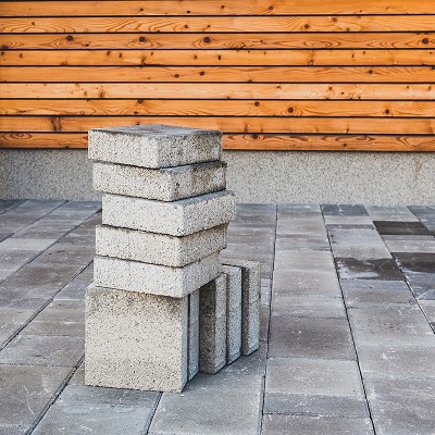 Betontegels met verhoogde drukvastheid oprit